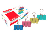 Зажим для бумаг 41мм 12шт. цветной, ассорти, в картонной коробке 4131317