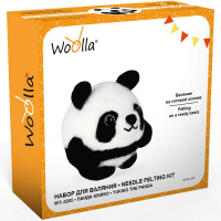 Набор для валяния "Игрушка. Панда Юкико" (шерсть, игла, основа, выкройка, трафарет) WT-0205