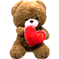 Медведь с сердцем 35см коричневый FM6230