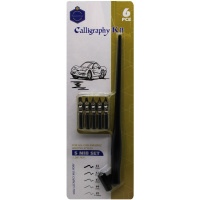 Набор перьев 5шт. с держателем 16см пластик, в картонном блистере 22,5х8см ZS5820