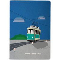 Тетрадь А5 40л клетка "Трамвайчик" прошитый блок матовая ламинация 7-40-001/72