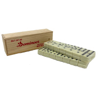 Домино в деревянной коробке 18х6,5х5см (размер кости 2,5х5см) Y10355-24