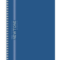 Тетрадь А5 96л клетка "NEWtone Pastel Чернильное небо" 80гр/м2 на спирали ламинация Soft-touch