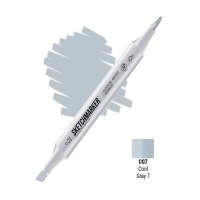 Маркер спиртовой двухсторонний "Sketchmarker" прохладный серый 7 SM-CG7