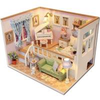 Конструктор "Румбокс. Кукольный домик" 17х14х12,5см 2 этажа (пластик, дерево, свет) SG2294 Конструктор "Румбокс. Кукольный домик" 17х14х12,5см 2 этажа (пластик, дерево, свет) SG2294