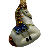 Ёлочное украшение "Новогодняя лошадка" h-10см в подарочной упаковке ФУ-453