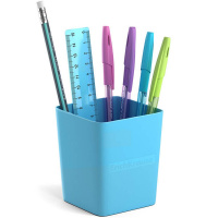 Набор настольный "Base Pastel" 18,5х8х23см 6 предметов, пластик, голубой 53310