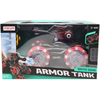 Танк р/у 23х20х15см с аккумулятором, пластик/пвх (свет, звук, поворот 360 градусов) LT389521