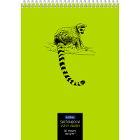 Скетчбук А5 14,5х21см 60л 100г/м2 "Лемур" спираль, пластиковая обложка 60Б5Aпс_17226/049504