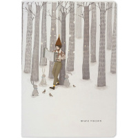 Тетрадь А5 40л клетка "Winter forest" прошитый блок матовая ламинация 7-40-244