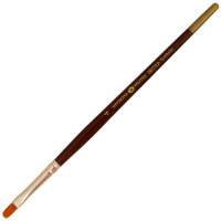 Кисть синтетика овальная № 4 (5мм) короткая ручка 2177704