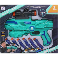 Пистолет 25х20см с мягкими пулями 6шт, пластик, 2 цвета 2135685/618-4