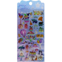 Наклейки гелевые ассорти 9х20,5см 6 видов Y10905-24