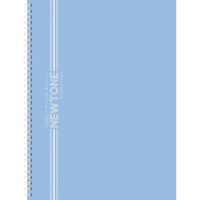 Тетрадь А4 80л клетка "NEWtone Pastel Soft-touch. Голубая дымка" на спирали многоуровн.перфорация