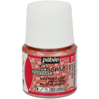 Краска акриловая по стеклу и керамике 45мл розовая ледяная с фактурным эффектом "Fantasy Prisme" 166