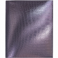 Тетрадь А5 96л клетка Croco коричневый бумвинил металлик на скобе 96Т5бвВ1/072800