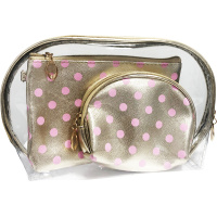 Набор косметичек "Горошек" 3 в 1 (3 размера), 3 цвета Y9383-19