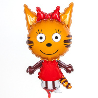 Шар воздушный 30см(12") на палочке "Мини. Три Кота. Карамелька" с клапаном, фольга 402116