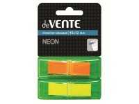 Клейкая закладка пластиковая 12х45мм 2 цвета по 40л неон Z тип в диспенсере 2011316