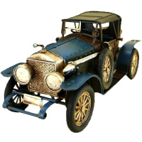 Декоративное изделие "Автомобиль" 25х10х11см синий с черным верхом, металл RD-1304-A-5920-BLU