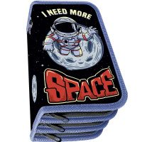 Пенал "I need space" 19,5х12,5х4см, прямоугольный, трехстворчатый, печать на ткани ПО-411