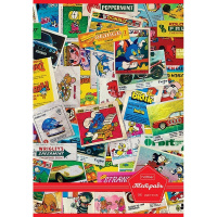 Тетрадь А4 96л клетка "Ностальгия" на скобе матовая ламинация 3 дизайна 082992