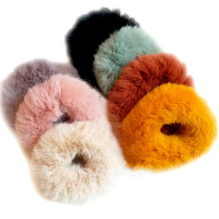 Резинка для волос 4см 3 шт. 3 цвета пушистые, 4 вида 11896-24