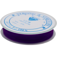 Эластомерная нить 0,6ммх8м, фиолетовая XC2391