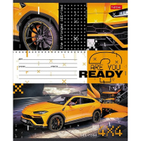 Тетрадь А5 12л клетка "Внедорожники" на скобе 5 дизайнов 12Т5В1/086086