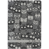 Тетрадь А5 40л клетка "OWLS" прошитый блок матовая ламинация 7-40-001/55