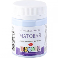 Краска акриловая 50мл королевская голубая матовая Декола 14328528