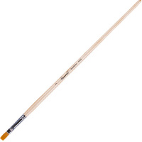 Кисть синтетика плоская №7 длинная ручка покрыта лаком 322207