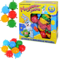 Мозаика напольная "Зайка" 25х25см 44 детали 6см пластик ПИ000032