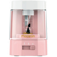 Точилка электрическая 1 отв. "Macaron" 80x80x110мм 3 режима заточки грифеля, кораллово-розовая EH500