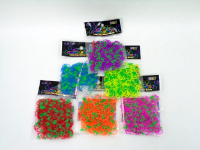 Резиночки для плетения "Яблоко" 200шт с крючком и зажимами 6 цветов Y2766-15/2010-14