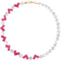 Набор для бисероплетения "Чокер. Яркие сердечки" 0,5см (бисер, нить, иглы, карабин) 11-508