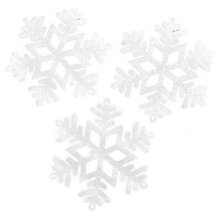 Набор новогодних украшений Снежинка 10см, 3шт/уп, белый Y8317-19