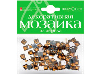 Мозаика декор. 8*8мм 100шт коричневый акрил 2-334/12