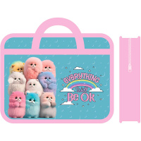 Папка с ручками 33х26х7,5см "Разноцветные пушистики" пластик ПМ-А4-25