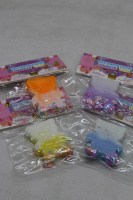 Игрушка-антистресс сквиш "Мишка" 7х5см с пайетками, 4 цвета С-45114