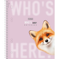 Тетрадь А5 120л клетка "Кто здесь?" на спирали 3цветных разделителя перфорация Soft-touch 094226