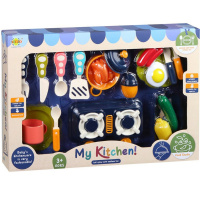 Набор посуды "My Kitchen" 45х7х31см пластик (посуда, еда, плита) JB0209684