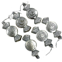 Набор ёлочных украшений 6шт "Конфетка" 9см 4 цвета Y521-11