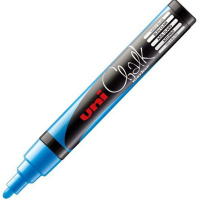 Маркер - жидкий мел "PWE-5M" голубой, пулевидный наконечник, толщина линии 1.8-2.5мм 110036