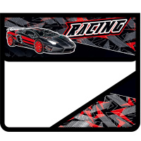 Папка на липучке А5 230х190х50мм "Racing" 2 отделения, с клапаном, пластик ПМ-А5-36