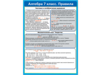 Шпаргалка "Алгебра 7 класс. Правила" 155*210 39314
