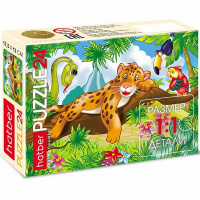 Пазлы 24 эл. "Веселые джунгли" 17,5х13см 4 вида 24ПЗ5/072659