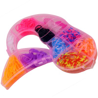 Набор д/плетения "Резиночки. Рыбка" 330шт, со станком и крючком 17х15см, пластик TZ2342