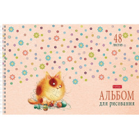 Альбом для рисования А4 48л "Счастливчики" на спирали, перфорация на отрыв, 4 дизайна 067355