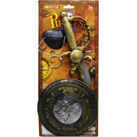 Набор "Пират" 42,5х19х3см 4 предмета, пластик 11298-24